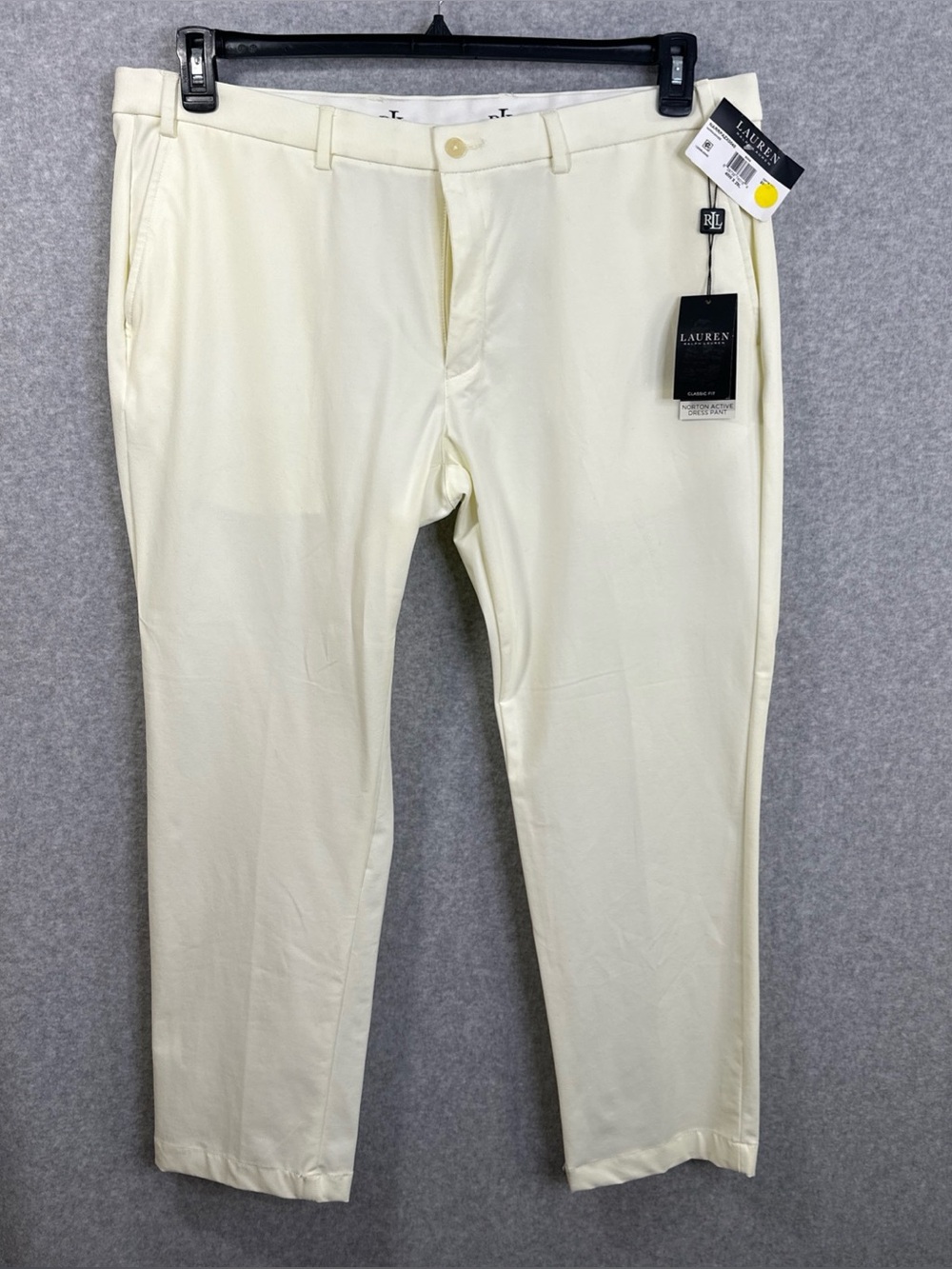 Lauren Ralph Lauren Norton Active Dress Pants 40x29 Classic Fit Bone White